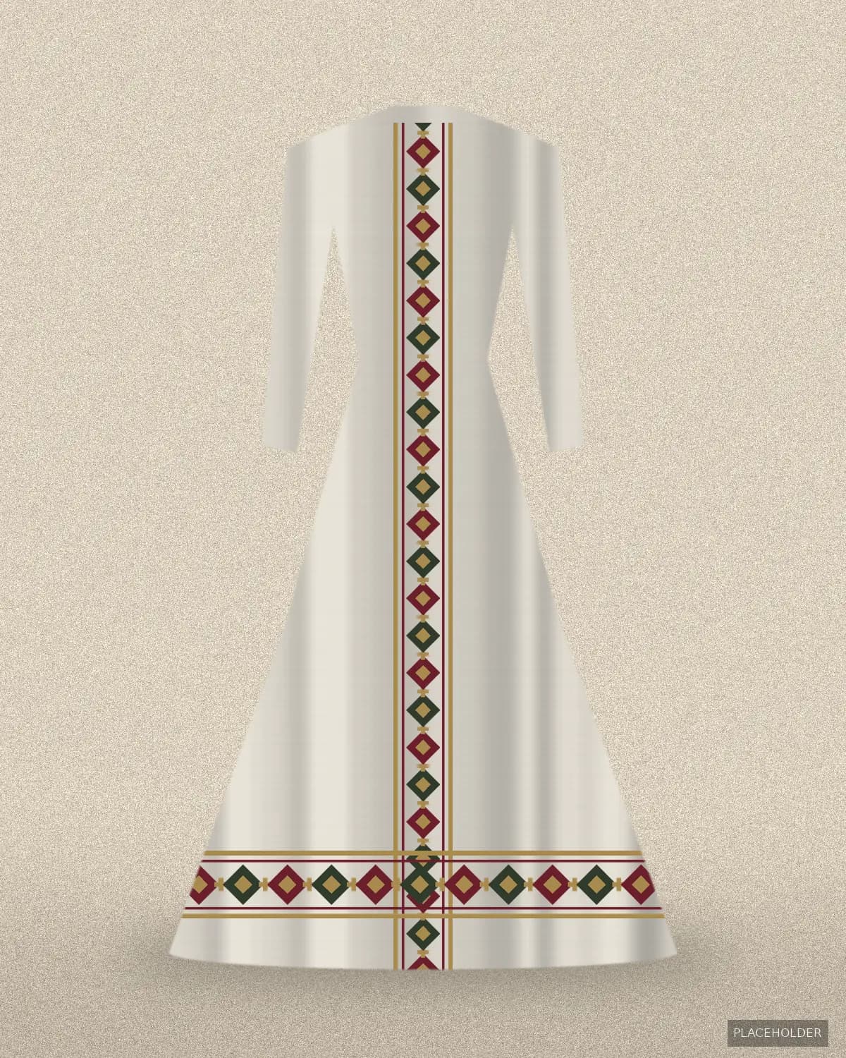 Placeholder image: White Habesha Dress